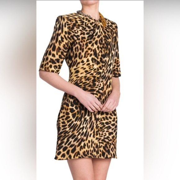 STELLA MCCARTNEY Leopard Print Dress (D8) - Picture 3 of 10